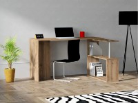 Masa de birou Trendy Cayko Walnut 130x50x73.8cm GTR001098 imaginea #2 — magazin online Desire.md