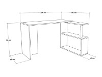 Masa de birou Trendy Cayko Walnut 130x50x73.8cm GTR001098 imaginea #4 — magazin online Desire.md