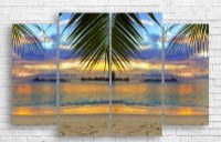 Картина ArtDesign Palm trees and dawn 145x90cm (Q-10050)