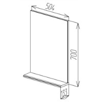 Зеркало для ванной Bayro Vega 500x700 (123248) фото №3 — интернет-магазин Desire.md