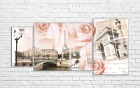 Pictură ArtDesign Paris and Roses 167x80cm (R-10235)