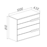 Comodă Bayro Modena 1000x810x450 Sorrento (116459) imaginea #3 — magazin online Desire.md