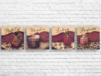 Pictură ArtDesign Perfumery 40x40cm 4pcs (FA-10030)