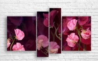 Pictură ArtDesign Pink flowers 144x85cm (C-10233)