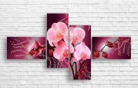 Pictură ArtDesign Pink Orchid 180x90cm (C-10139)