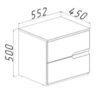 Noptieră Bayro Modena 550x500x450 Sorrento (116469) imaginea #3 — magazin online Desire.md