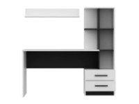 Masa de birou Trendy Alaska White/Black 120x74x60cm GTR005732 imaginea #2 — magazin online Desire.md