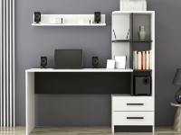 Masa de birou Trendy Alaska White/Black 120x74x60cm GTR005732 imaginea #4 — magazin online Desire.md