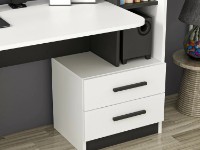 Masa de birou Trendy Alaska White/Black 120x74x60cm GTR005732 imaginea #5 — magazin online Desire.md