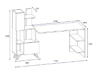 Письменный стол Trendy Alis White/Walnut 170x120x60cm GTR005722 фото №3 — интернет-магазин Desire.md