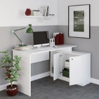 Masa de birou Trendy Basak White 130x74x60cm GTR005726 imaginea #2 — magazin online Desire.md