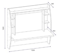 Masa de birou Trendy Buglem White 124x120x55cm GTR005709 imaginea #2 — magazin online Desire.md