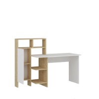 Masa de birou Trendy Bugra White/Oak 136x112x60cm GTR005716 imaginea #4 — magazin online Desire.md
