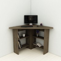 Masa de birou Trendy Corner Walnut 80x74x80cm GTR005745 imaginea #3 — magazin online Desire.md
