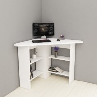 Masa de birou Trendy Corner White 80x74x80cm GTR005746 imaginea #2 — magazin online Desire.md