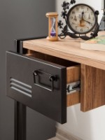 Письменный стол Trendy Cosmo Siesta Pine Atlantic/Black 139x75x60cm GTR001124 фото №4 — интернет-магазин Desire.md