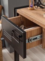 Письменный стол Trendy Cosmo Siesta Pine Atlantic/Black 139x75x60cm GTR001124 фото №5 — интернет-магазин Desire.md