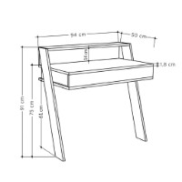 Masa de birou Trendy Cowork Anthracit 94x91x50cm GTR001001 imaginea #3 — magazin online Desire.md