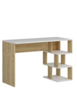 Masa de birou Trendy Dardanos White/Oak Sapphire 110x50x73.8cm GTR001095 imaginea #2 — magazin online Desire.md