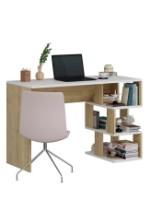 Masa de birou Trendy Dardanos White/Oak Sapphire 110x50x73.8cm GTR001095 imaginea #3 — magazin online Desire.md