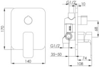 Baterie de duș Imprese Bilovec f04600910SQ imaginea #2 — magazin online Desire.md