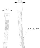 Furtun de duș Imprese Brenta ZMK0723010361 imaginea #2 — magazin online Desire.md