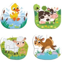 Puzzle Dodo Day On The Farm 4in1 13pcs (4823115912473) imaginea #3 — magazin online Desire.md