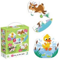 Puzzle Dodo Day On The Farm 4in1 13pcs (4823115912473) imaginea #2 — magazin online Desire.md