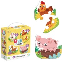 Puzzle Dodo Farm Animals 4in1 13pcs (4823115912466) imaginea #2 — magazin online Desire.md
