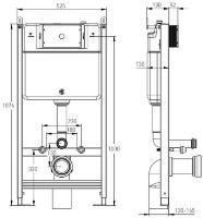 Инсталляция для подвесного унитаза Imprese i-Frame i1210 фото №2 — интернет-магазин Desire.md