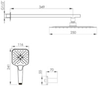 Set pentru duș Imprese Judit f04010801AA imaginea #2 — magazin online Desire.md