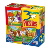 Пазл D-Toys Animals 3in1 (60457)