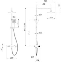 Душевой набор Imprese Modus D t030B08210SQ фото №2 — интернет-магазин Desire.md