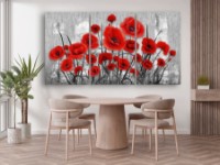 Pictură ArtDesign Red poppies 148x72cm (C-10407)