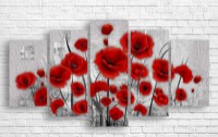 Pictură ArtDesign Red poppies 150x80cm (C-10333)