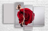 Pictură ArtDesign Red rose skirt 145x100cm (L-10026)