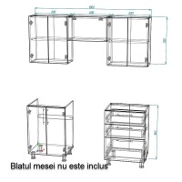 Bucătărie Smartex K2 180 White/Dark Oak (30046) imaginea #3 — magazin online Desire.md