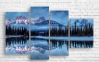 Pictură ArtDesign Reflection of blue mountains 150х90cm (F-10132)