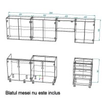 Bucătărie Smartex K2 280 Light Oak (30078) imaginea #3 — magazin online Desire.md