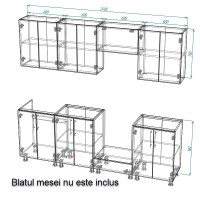 Bucătărie Smartex K3 240 White/Graphite (30104) imaginea #3 — magazin online Desire.md