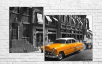 Pictură ArtDesign Retro yellow taxi 121x80cm (MT-10052)