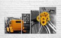 Pictură ArtDesign Retro yellow taxi 155x80cm (MT-10053)