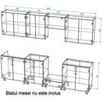 Bucătărie Smartex K3 280 White/Dark Oak (30118) imaginea #3 — magazin online Desire.md