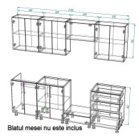 Bucătărie Smartex K4 240 White/Light Oak (30147) imaginea #3 — magazin online Desire.md