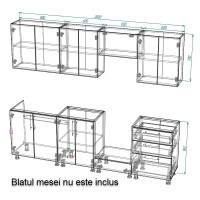 Bucătărie Smartex K4 260 White/Light Oak (30153) imaginea #3 — magazin online Desire.md