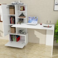 Masa de birou Trendy Domingos White 149.5x120x61.5cm GTR006596 imaginea #2 — magazin online Desire.md