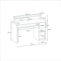 Masa de birou Trendy Eslem Anthracit 120x93.3x55cm GTR005747 imaginea #5 — magazin online Desire.md