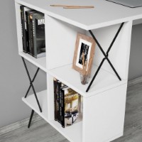 Masa de birou Trendy Extra 2 White 120x78x60cm GTR001029 imaginea #4 — magazin online Desire.md