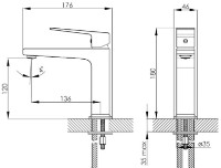 Смеситель для умывальника Imprese Violik f03510810AA фото №2 — интернет-магазин Desire.md