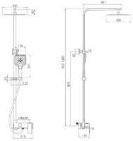 Душевой набор Imprese Violik t030B10810SQ фото №2 — интернет-магазин Desire.md